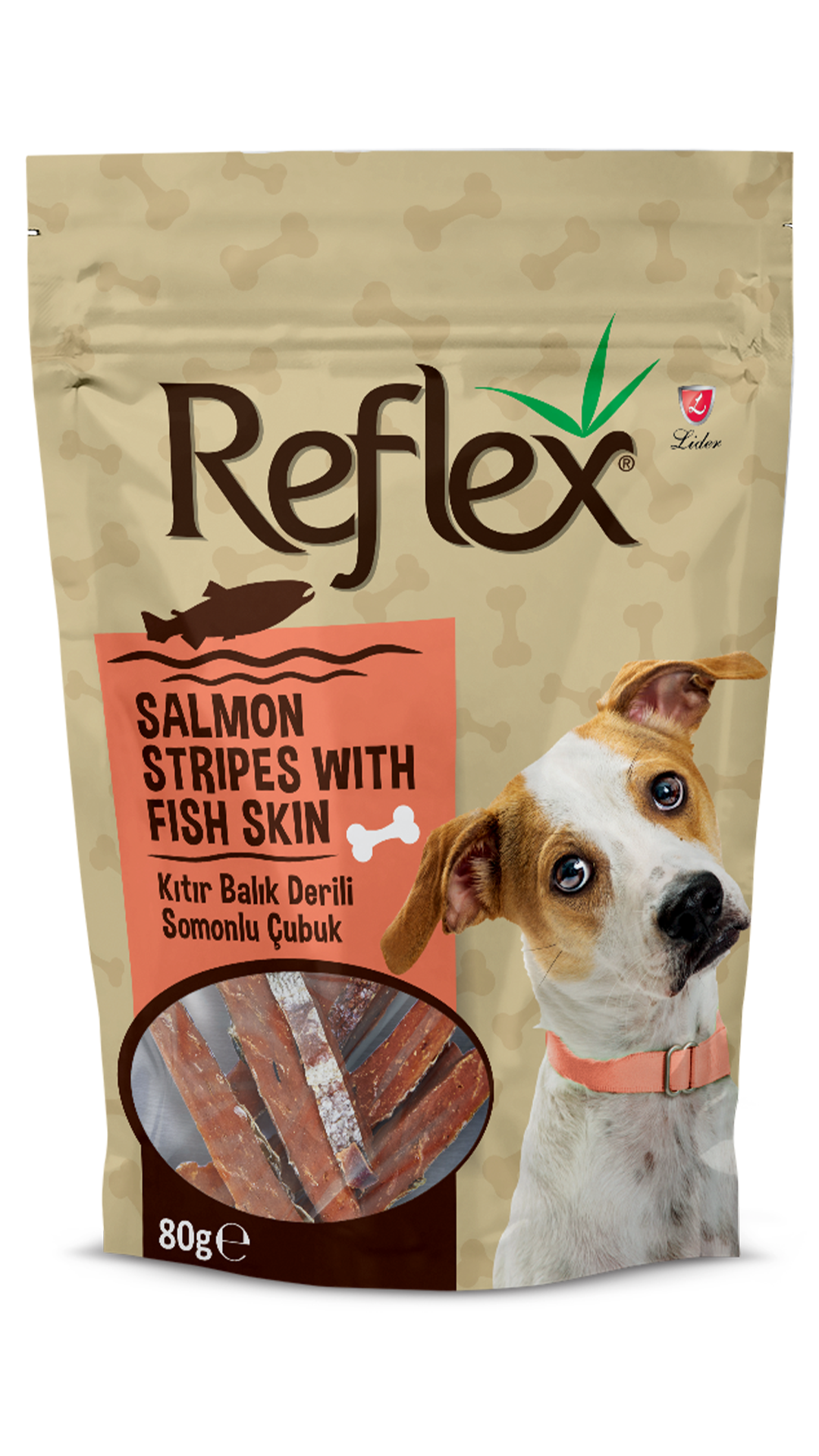 Reflex Kıtır Balık Derili Somonlu Köpek Ödül Çubuğu 80gr