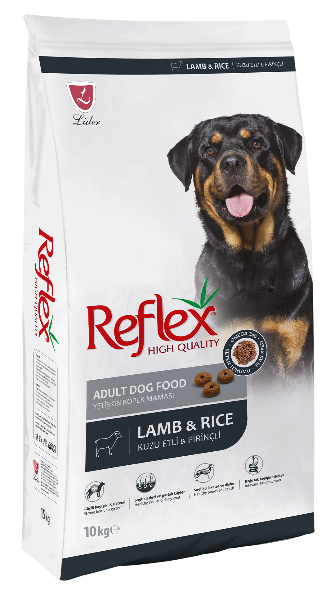 Reflex Kuzu Etli ve Pirinçli Yetişkin Köpek Maması 10 kg