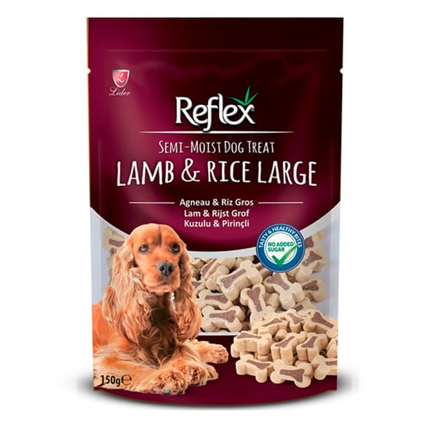 Reflex Kuzulu ve Pirinçli Yarı Yumuşak Köpek Ödül Maması 150gr