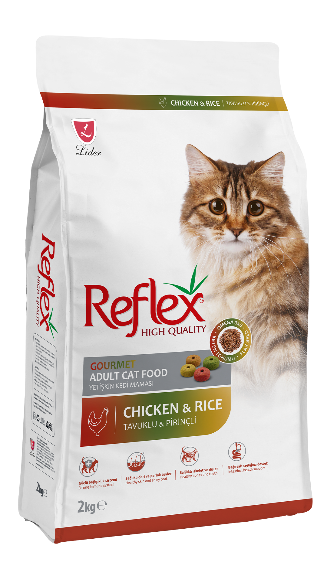 Reflex Multi Color Tavuklu ve Pirinçli Yetişkin Kedi Maması 2 kg