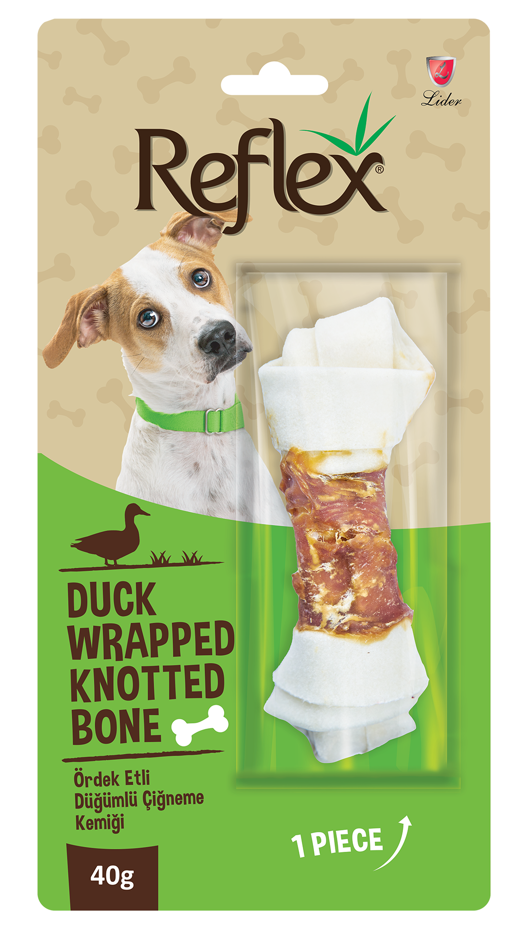 Reflex Ördek Eti Sargılı Düğümlü Köpek Çiğneme Kemiği 40gr