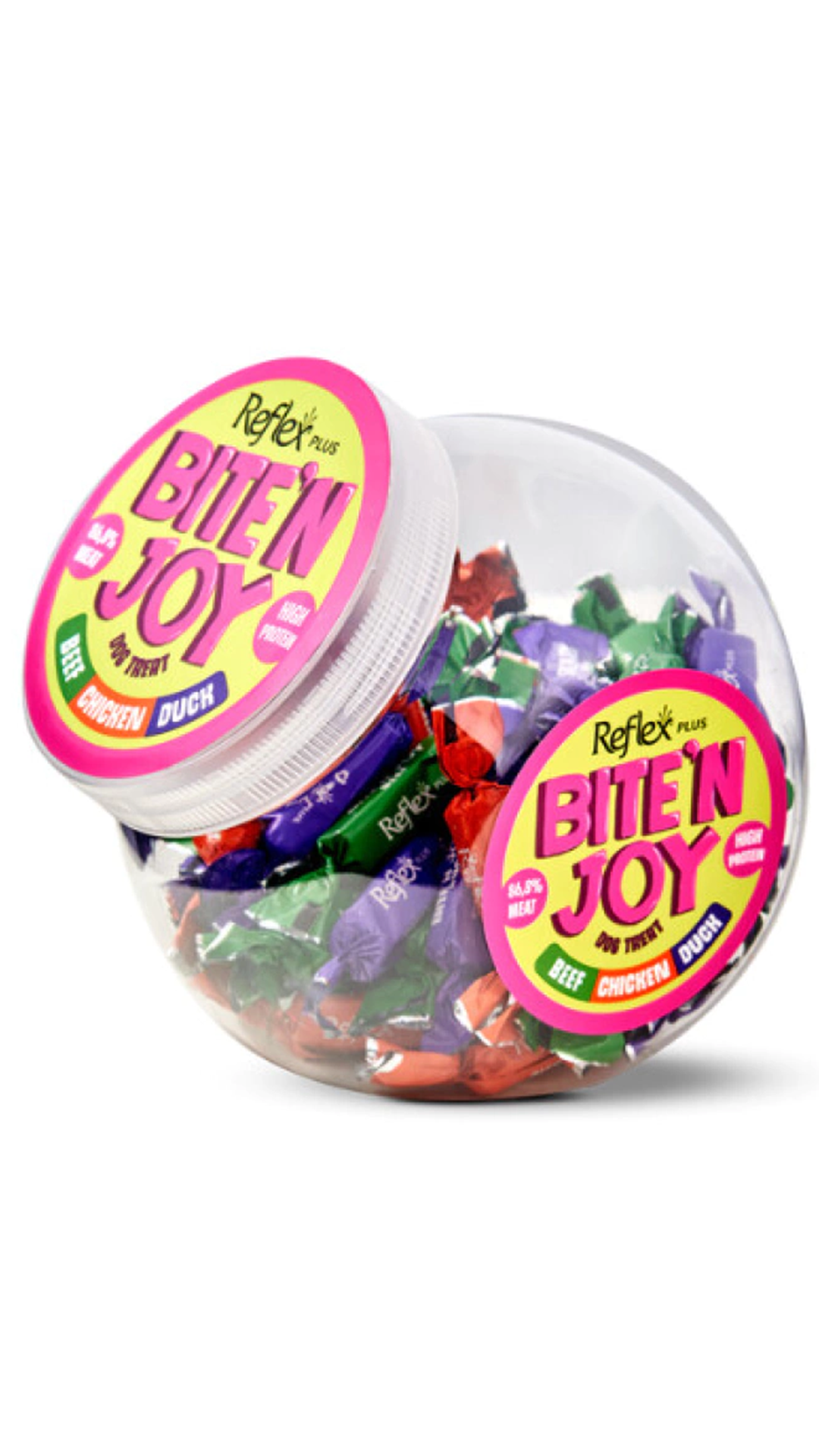 Reflex Plus Bite'n Joy Dana Etli Tavuklu ve Ördek Etli Köpek Ödül Maması 250gr