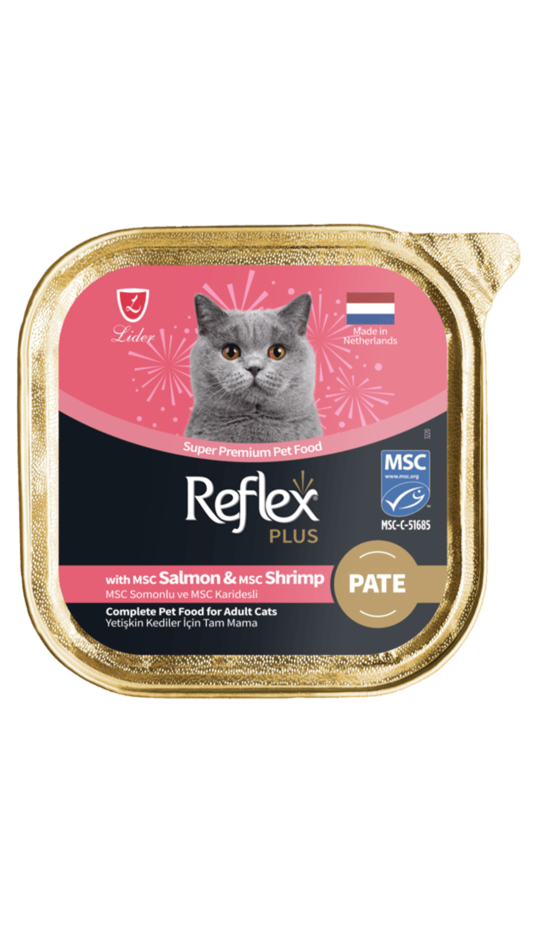 Reflex Plus Ezme Somonlu ve Karidesli Yetişkin Kedi Konservesi 85 Gr