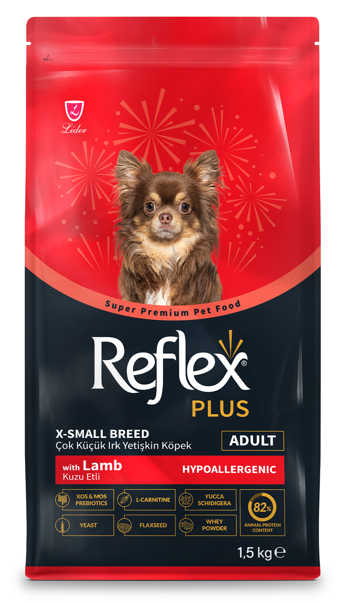 Reflex Plus Hipoalerjenik Kuzulu Çok Küçük Irk Yetişkin Köpek Maması 1,5kg