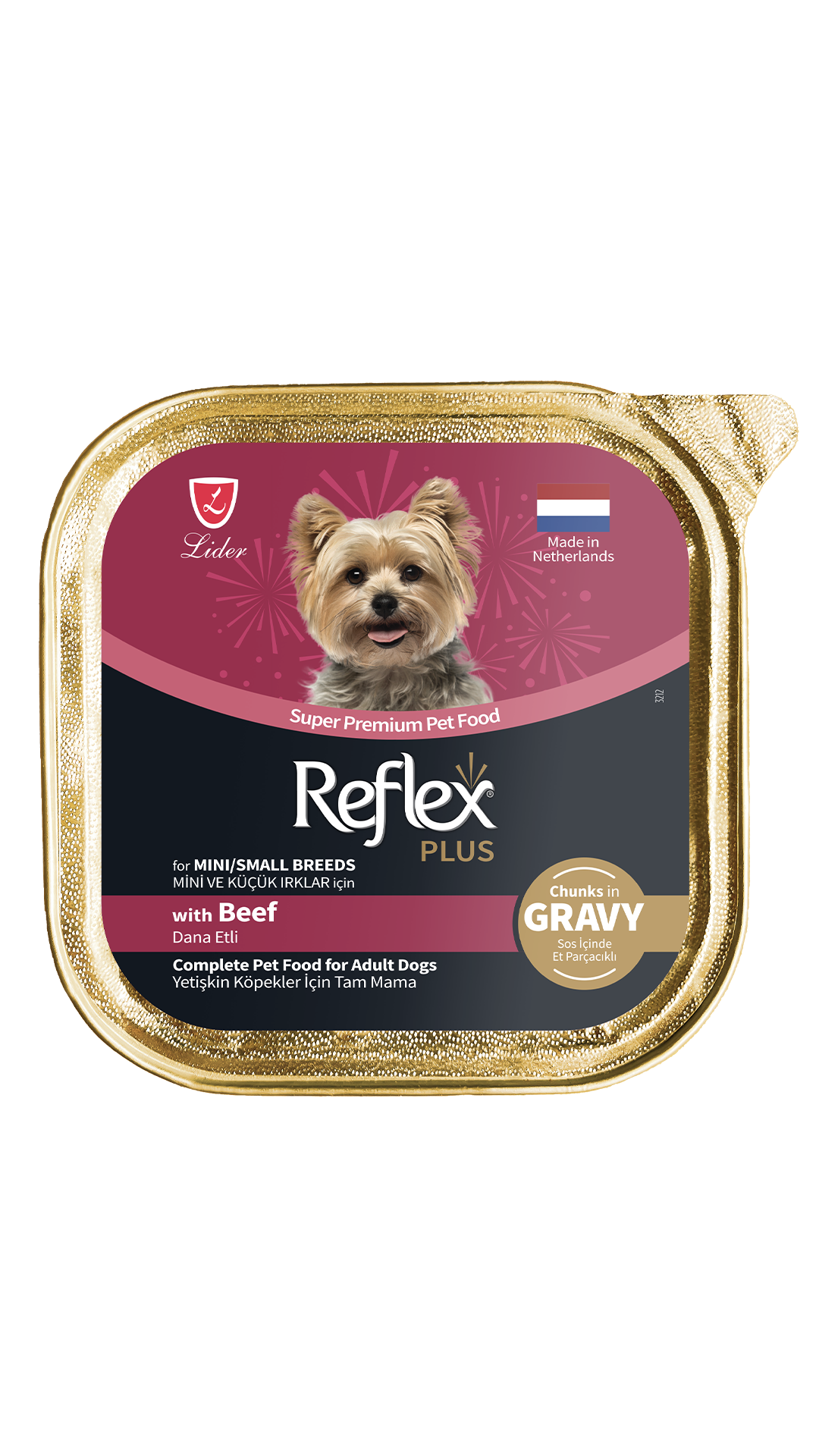 Reflex Plus Jöle İçinde Et Parçacıklı Dana Etli Küçük Irklar İçin Yetişkin Köpek Maması 85 Gr