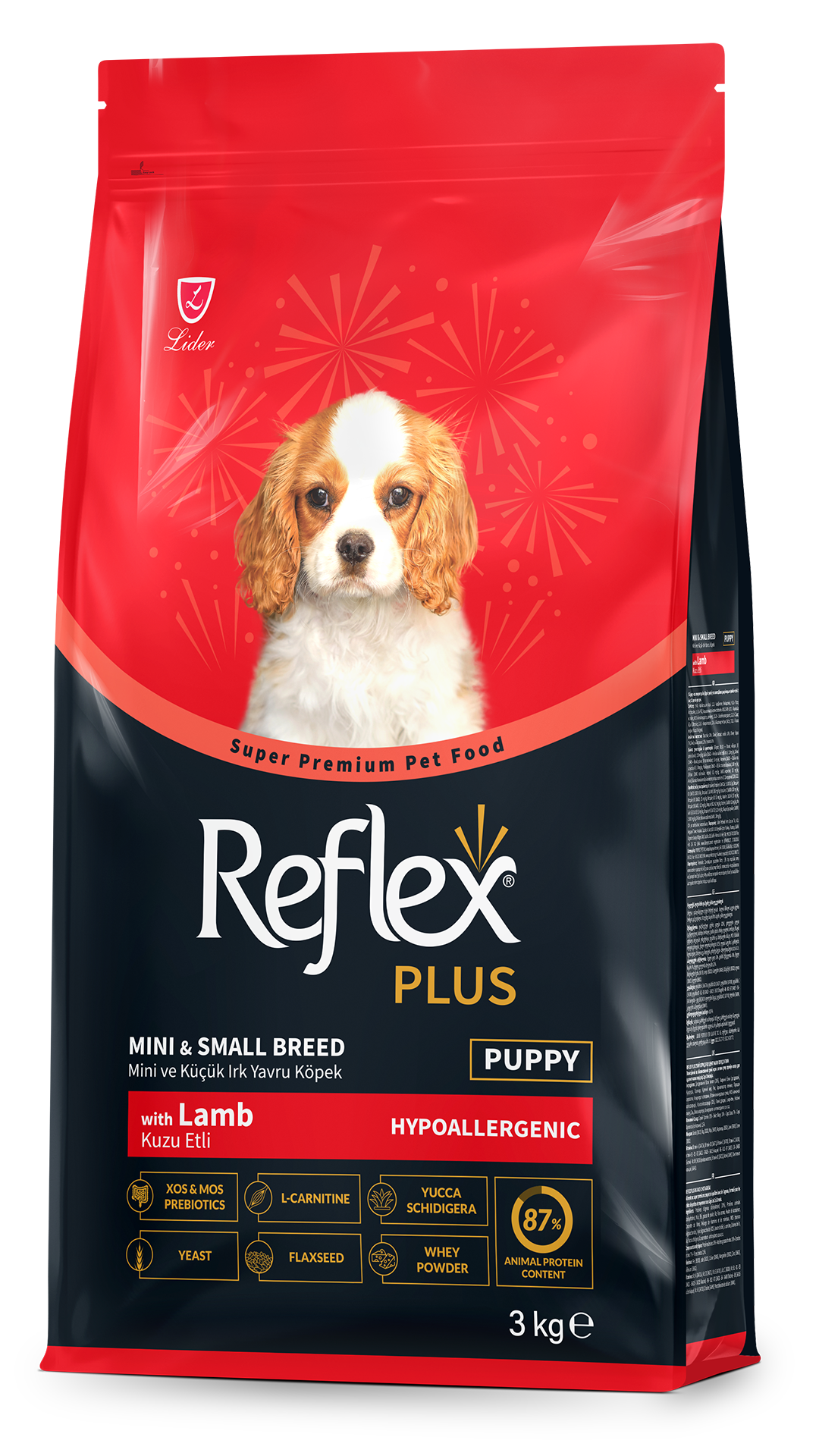 Reflex Plus Kuzu Etli Mini ve Küçük Irk Yavru Köpek Maması 3 Kg