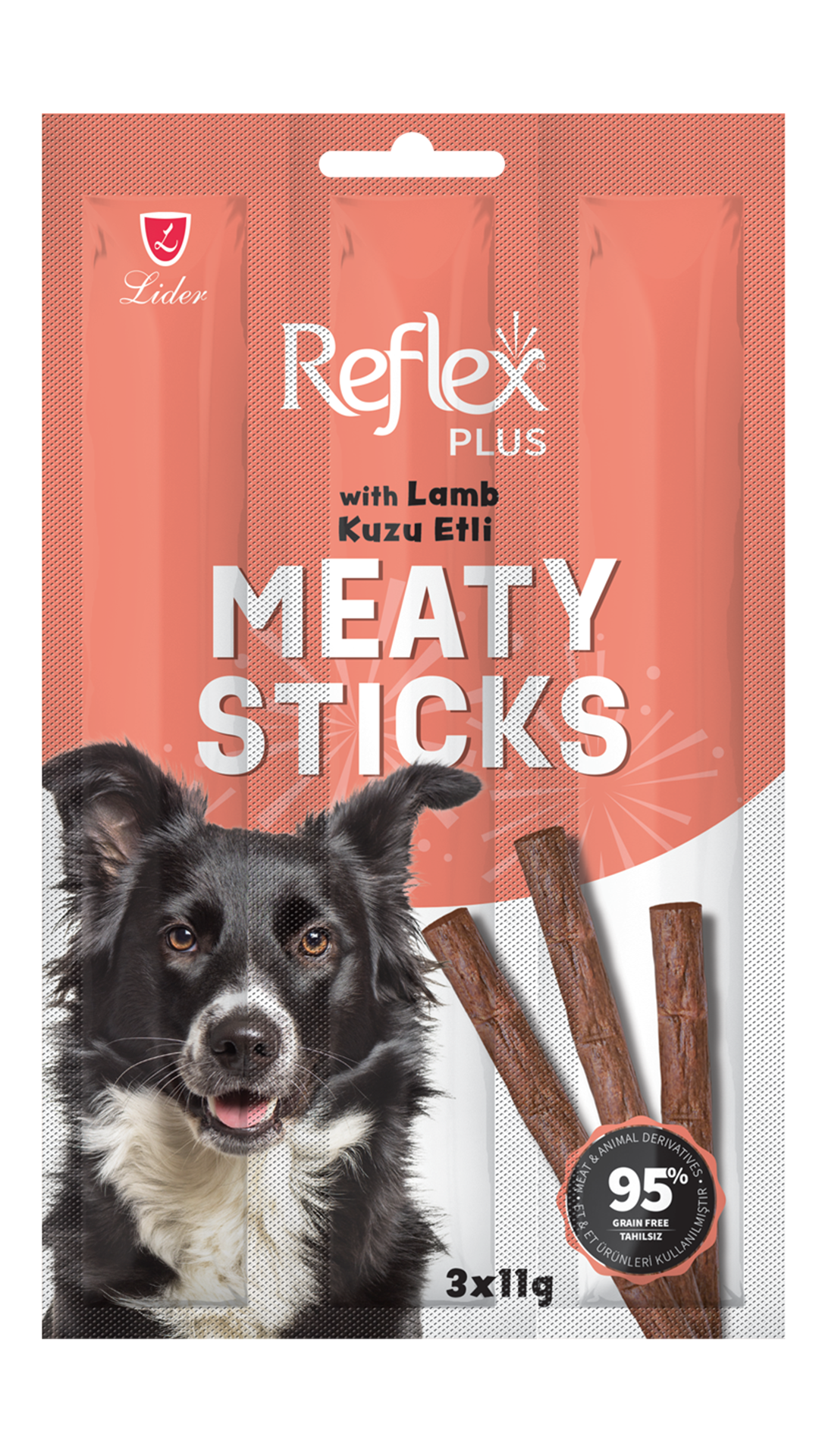 Reflex Plus Kuzulu Çubuk Yetişkin Köpek Ödül Maması 11 Gr 3 Adet