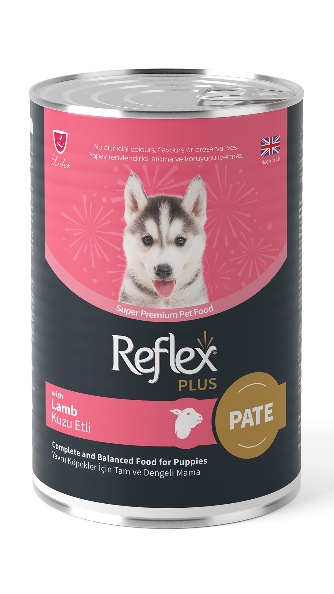 Reflex Plus Parça Kuzu Etli Ezme Yavru Köpek Konservesi 395gr