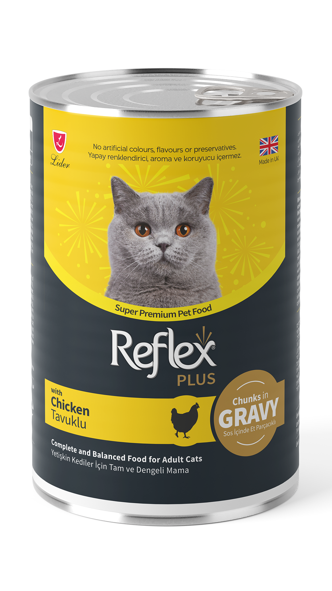 Reflex Plus Pate Tavuklu Kısır Kedi Konservesi 395 Gr