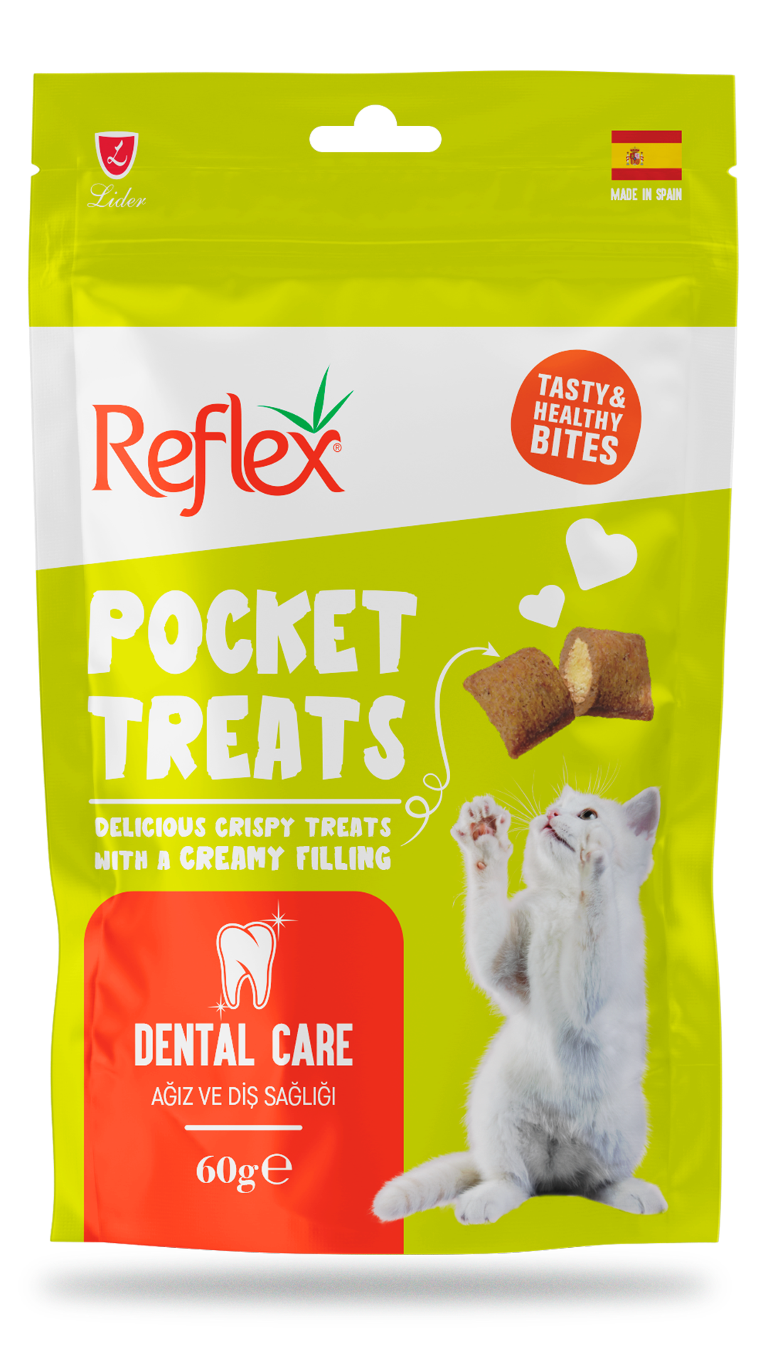 Reflex Pocket Treats Ağız ve Diş Sağlığı Yetişkin Kedi Ödül Maması 60 Gr