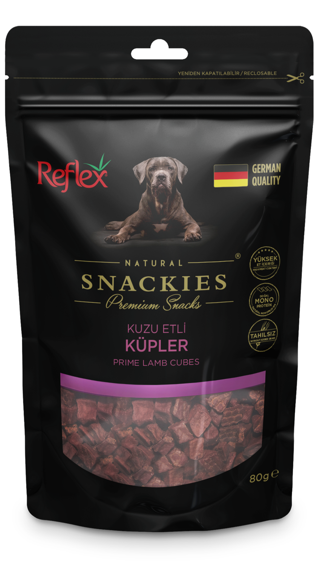 Reflex Snackies Kuzu Etli Küp Tahılsız Köpek Ödül Maması 170gr