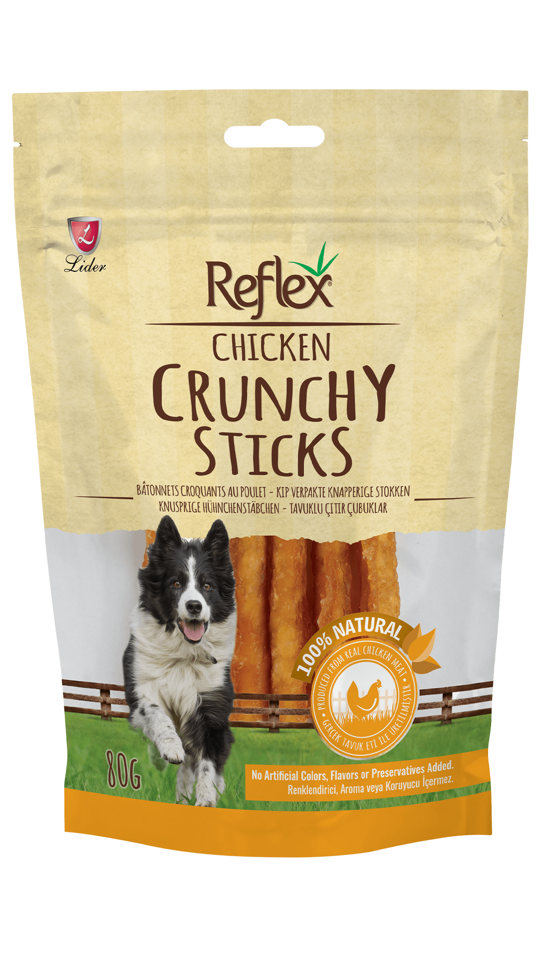 Reflex Tavuklu Çıtır Köpek Ödül Çubuğu 80gr