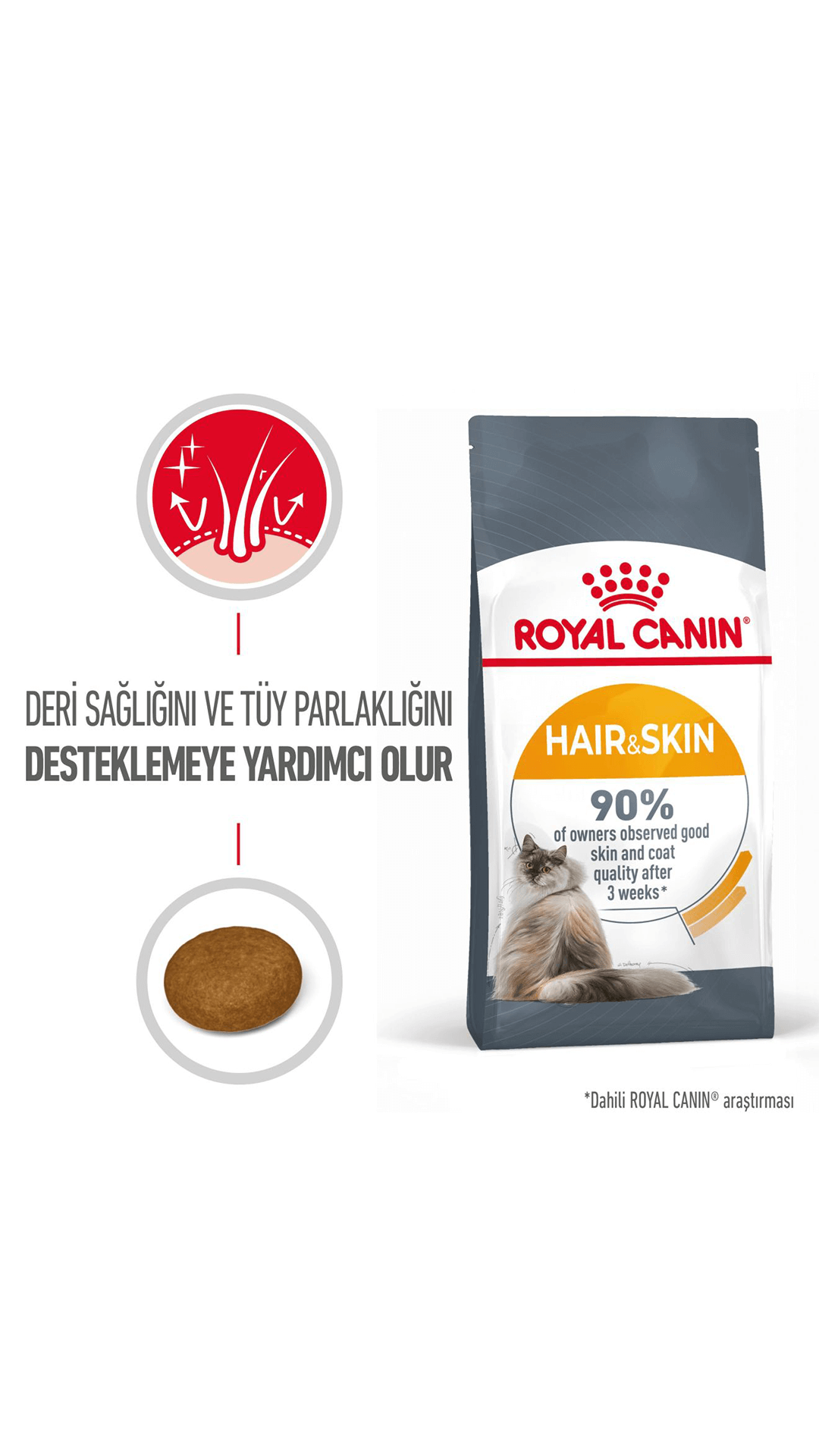 Royal Canin Hair&Skin Hassas Tüylü Yetişkin Kedi Maması 4 kg