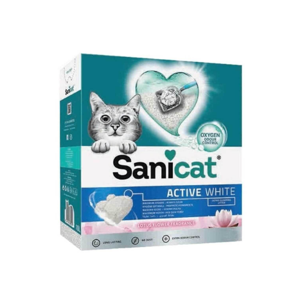 SaniCat Active White Lotus Ultra Topaklanan Kedi Kumu 6lt
