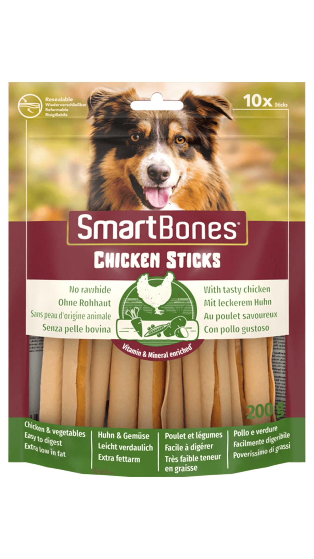 Smartbones Stick Tavuklu Köpek Ödül Çubuğu 200gr (10lu)