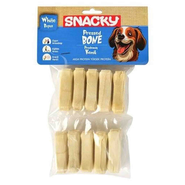 Snacky Beyaz Köpekler İçin Çiğneme Kemiği 5cm (10'lu)