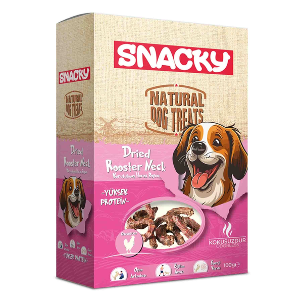 Snacky Kurutulmuş Horoz Boyun Köpek Ödül Maması 100gr