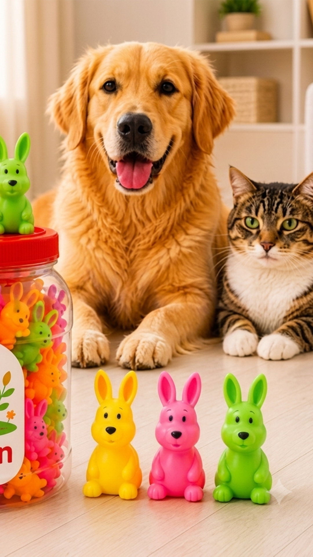Tavşan Model Sesli Plastik Kedi Köpek Oyuncağı
