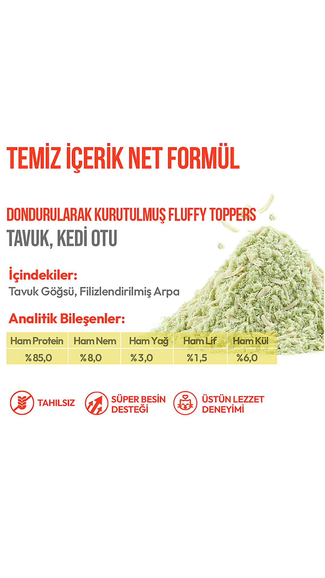 WANPY DONDURULARAK KURU FLUFFY TAVUK KEDİOTU 30GR