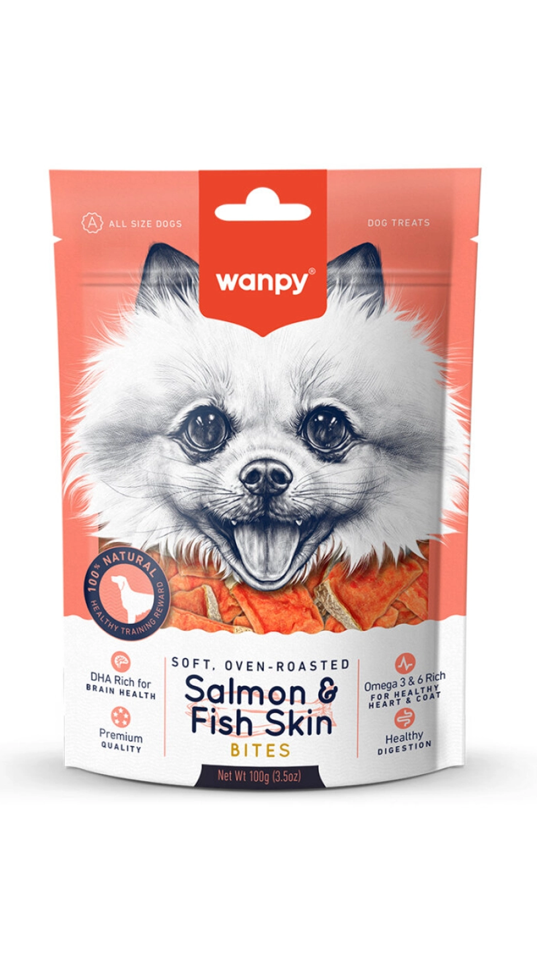 WANPY GERÇEK SOMON DİLİMLERİ KÖPEK ÖDÜLÜ 100GR