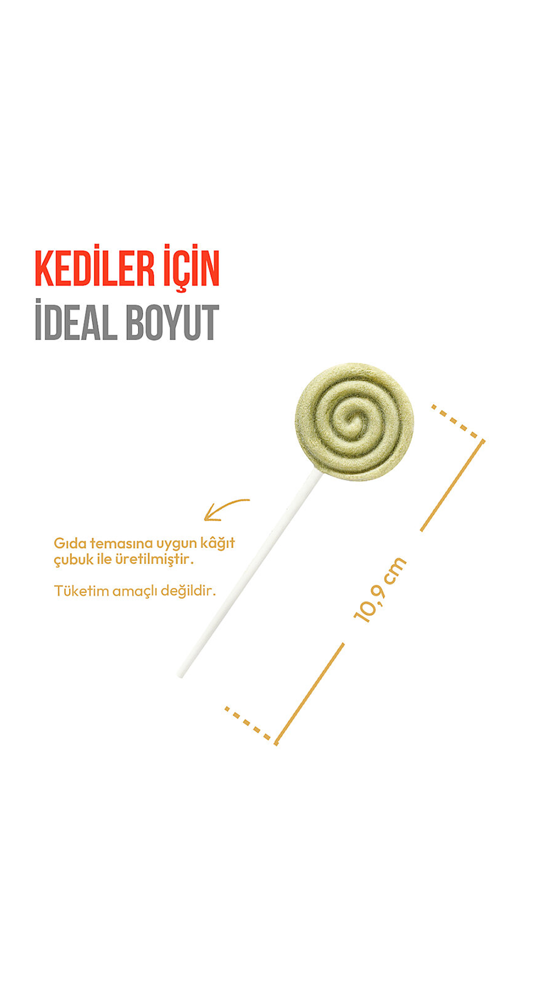Wanpy Kediler İçin Dondurularak Kurutulmuş Lolipop Kedi Otu 1.4gr