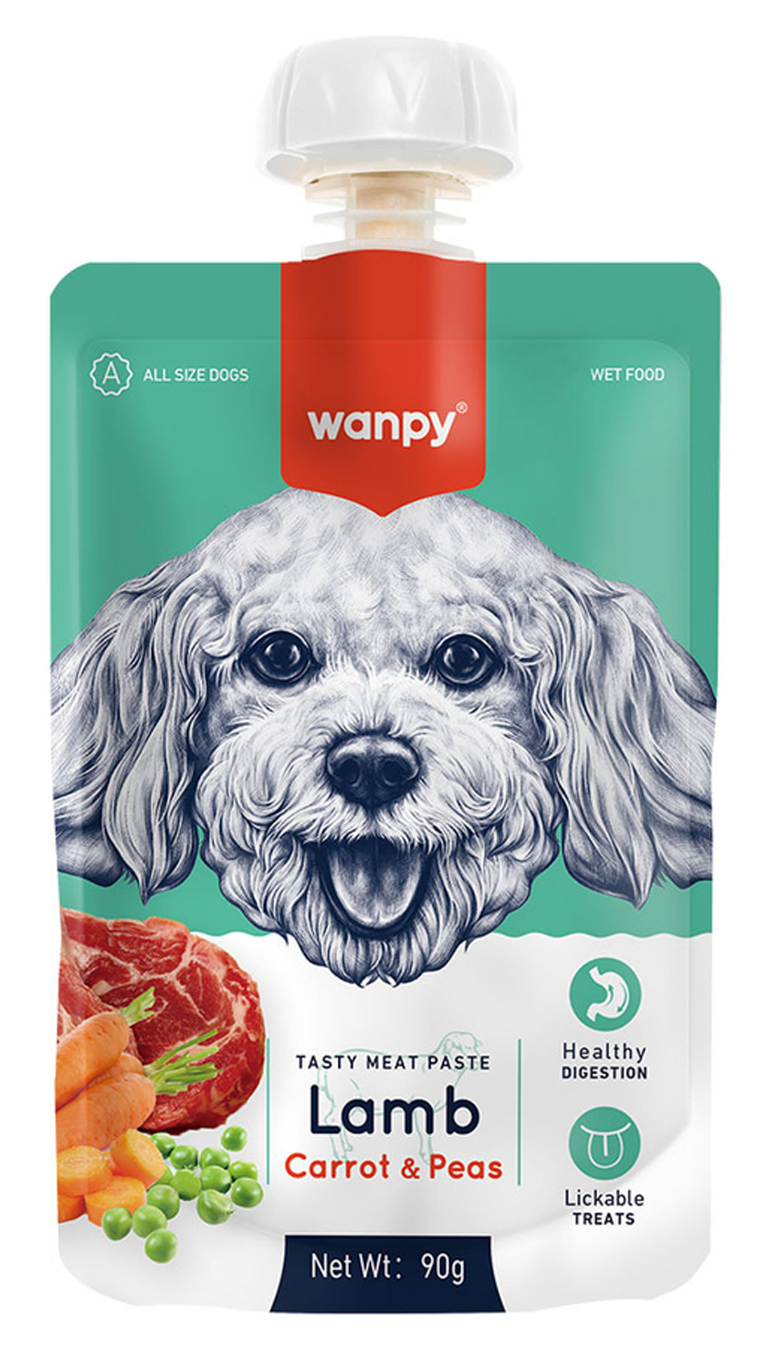 Wanpy Kuzulu ve Havuçlu Ezme Köpek Ödül Maması 90 gr