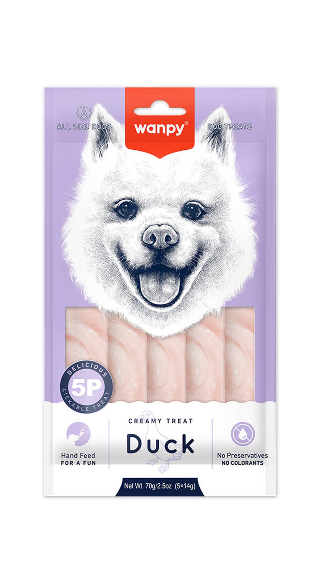 Wanpy Ördekli Krema Köpek Ödülü 5 X 14 Gr