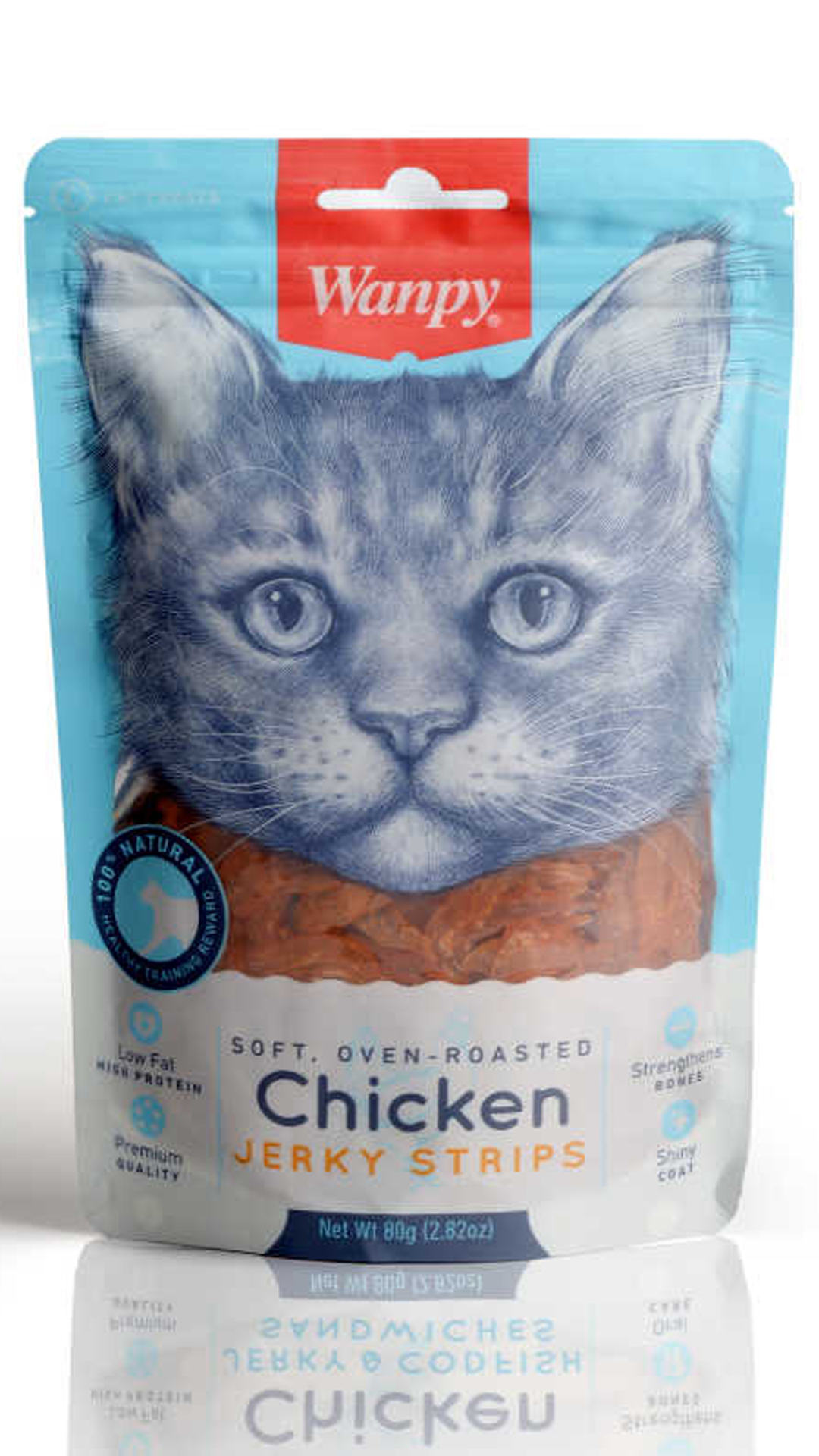 Wanpy Oven Roasted Tavuklu Yumuşak Taneli Kedi Ödül Maması 80gr