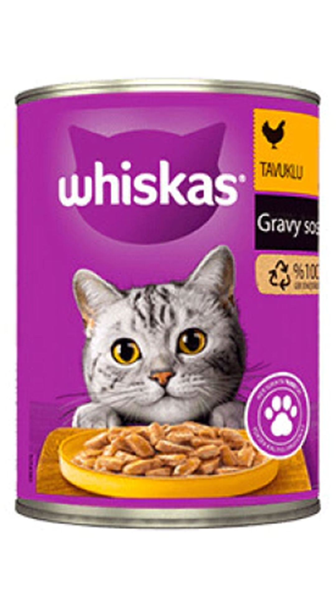 WHİSKAS KONSERVE TAVUKLU GRAVY SOSLU 24*400GR