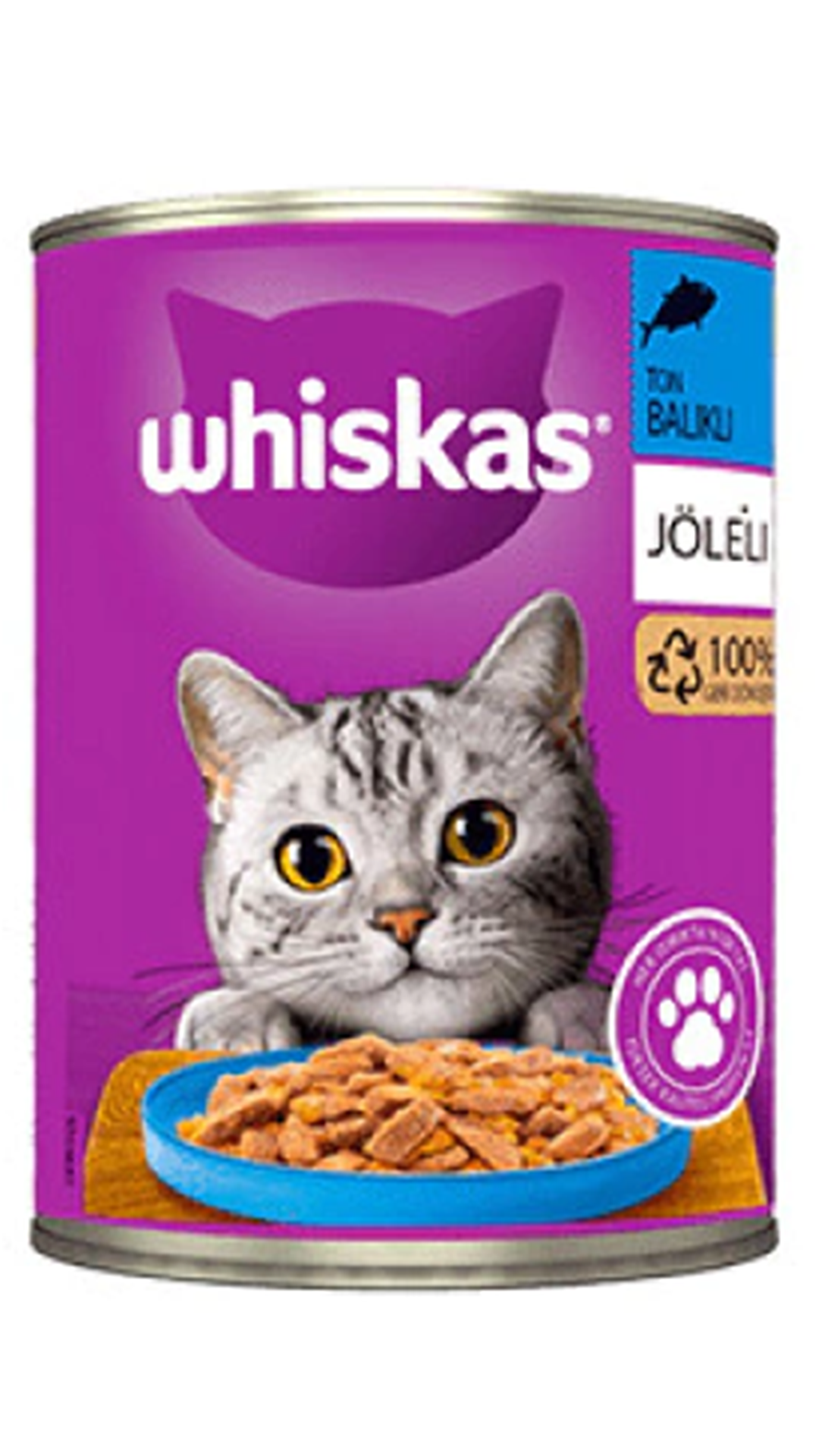 WHİSKAS KONSERVE TON BALIKLI JÖLELİ  24*400GR