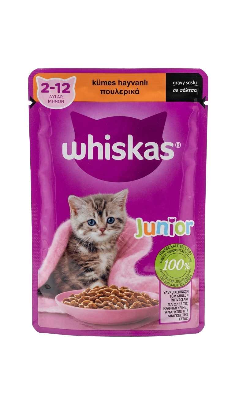 Whiskas Pouch Sos İçinde Kümes Hayvanlı Yavru Kedi Konservesi 85 Gr