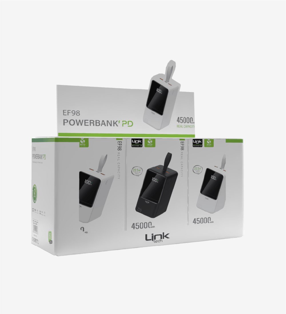 EF98 Strong 22.5W Çevre Dostu 45000mAh Powerbank 6'li Paket