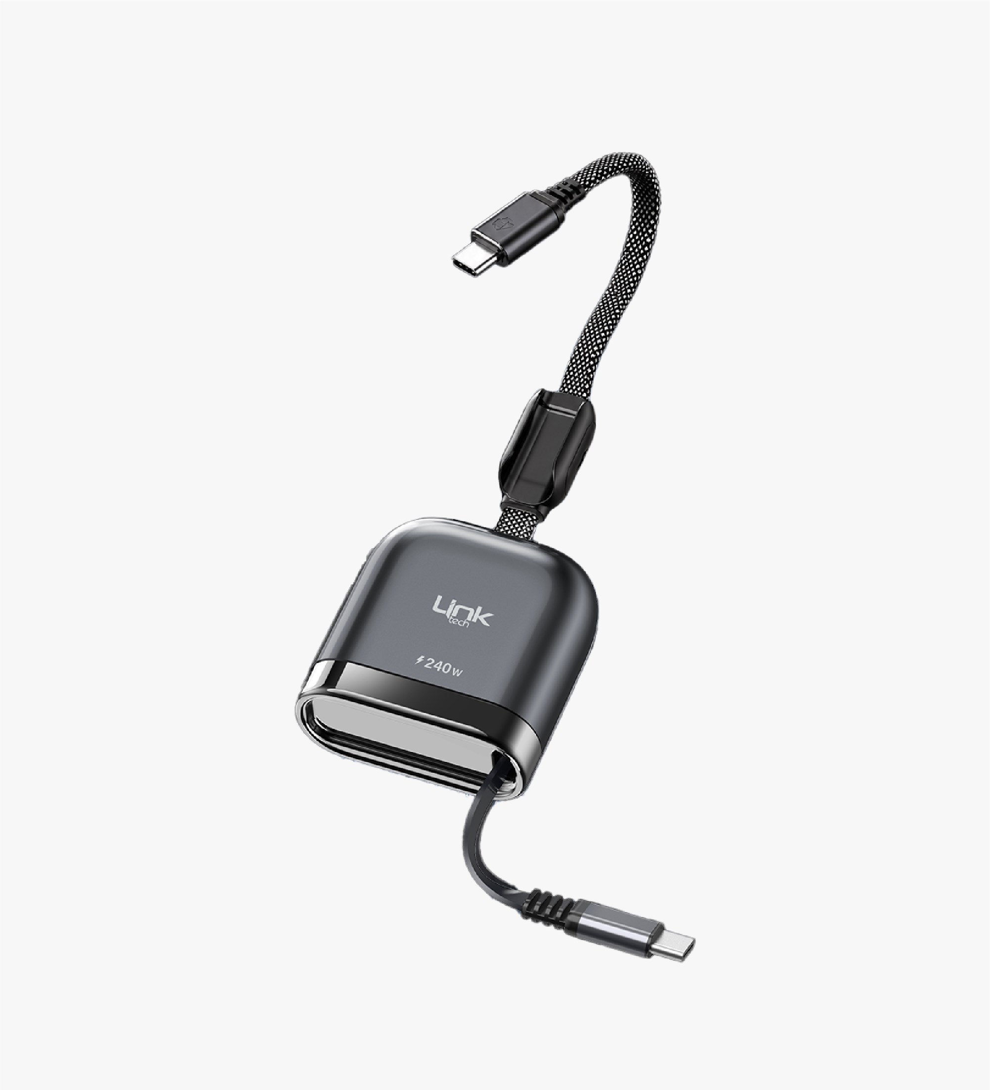KN03 Tek Çekişte Fast 240W Manyetik Type-C - Type-C Geri Sarılabilir Kablo