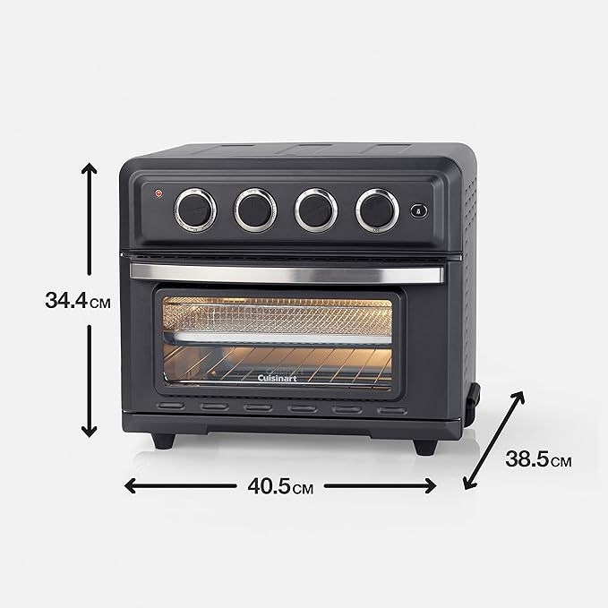 AirfryerCUİSİNART TOA60E AİR FRYER MİNİ FIRIN, 7'Sİ 1 ARADA FONKSİYON: SICAK HAVA FRİTÖZÜ, FIRIN, MANGAL, TOST MAKİNESİ, SICAK TUTMA FONKSİYONU, SİYAH