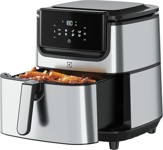 AirfryerElectrolux E6AF1-6ST AirFryer 8 Programlı Dokunmatik LCD Ekranlı 7 L Sepet Kapasiteli, 5.4 L Kızartma Kapasitesi Sıcak Hava Fritözü