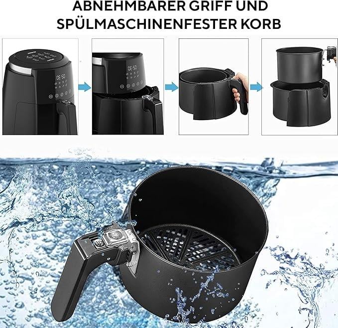 AirfryerKumtel Digital Fastfryer HAF-02 - Airfryer, Siyah
