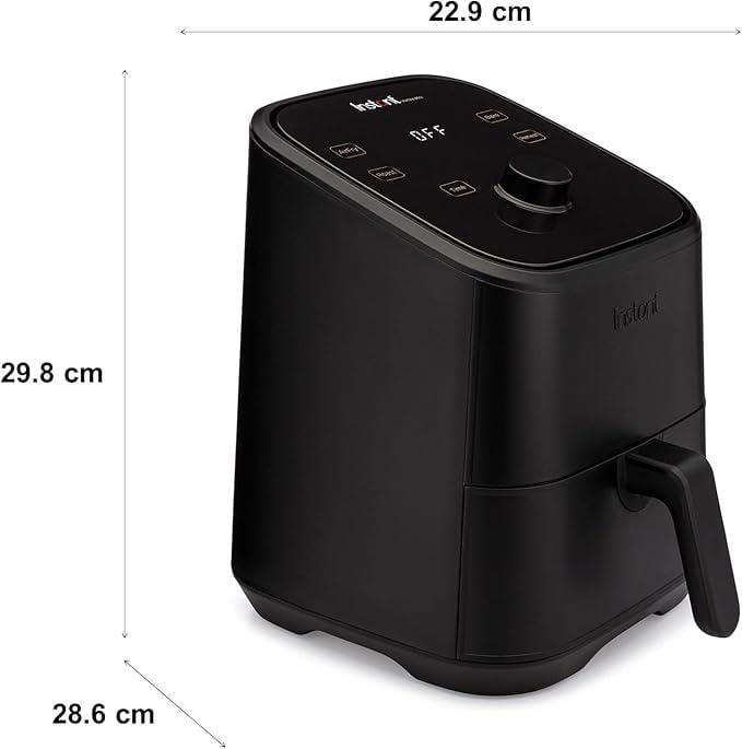 AirfryerOUTLET Instant Brands Vortex Mini Airfryer, 2L Kapasite, Kızartma Tavası ve Mini Fırın, Siyah
