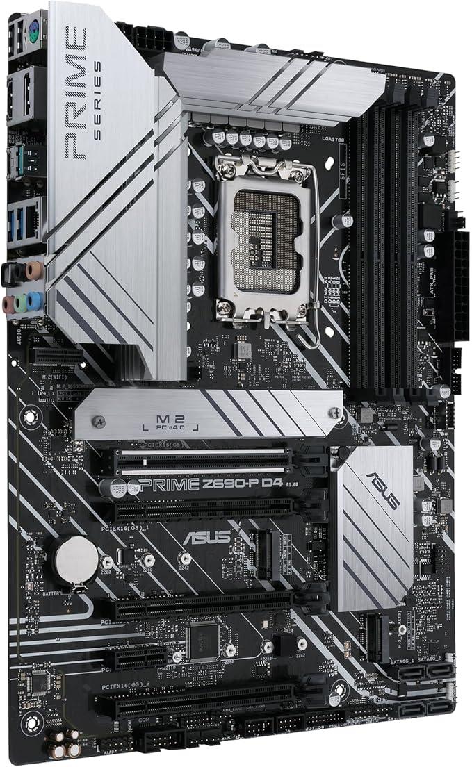 AnakartAsus Prime Z690-P D4 Intel Z690 LGA1700 DDR4 5333 DP HDMI 3x M2 USB 3.2 Aura RGB 2.5Gbit LAN ATX PCIe 5.0, Asus 5X Protection III, Windows 11 Ready