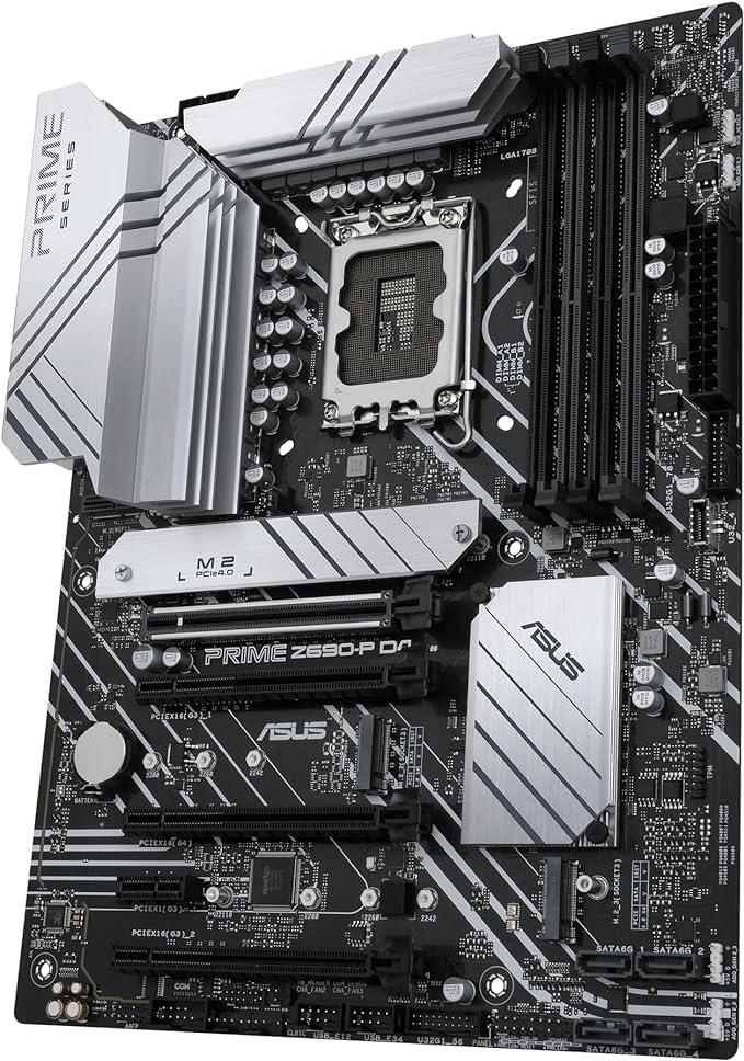 AnakartAsus Prime Z690-P D4 Intel Z690 LGA1700 DDR4 5333 DP HDMI 3x M2 USB 3.2 Aura RGB 2.5Gbit LAN ATX PCIe 5.0, Asus 5X Protection III, Windows 11 Ready