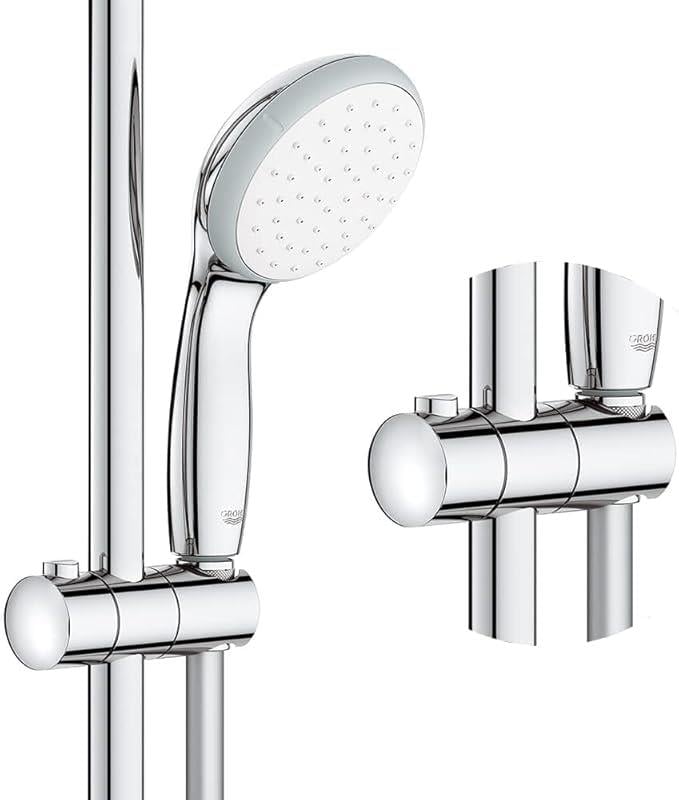 El Duşları ve ParçalarıGROHE Precision Flow Termostatik Duş Bataryası ve Duş Seti, Su Tasarruflu, Kireç Önleyici Sistem, Duş Başlığı, Krom, 34841000