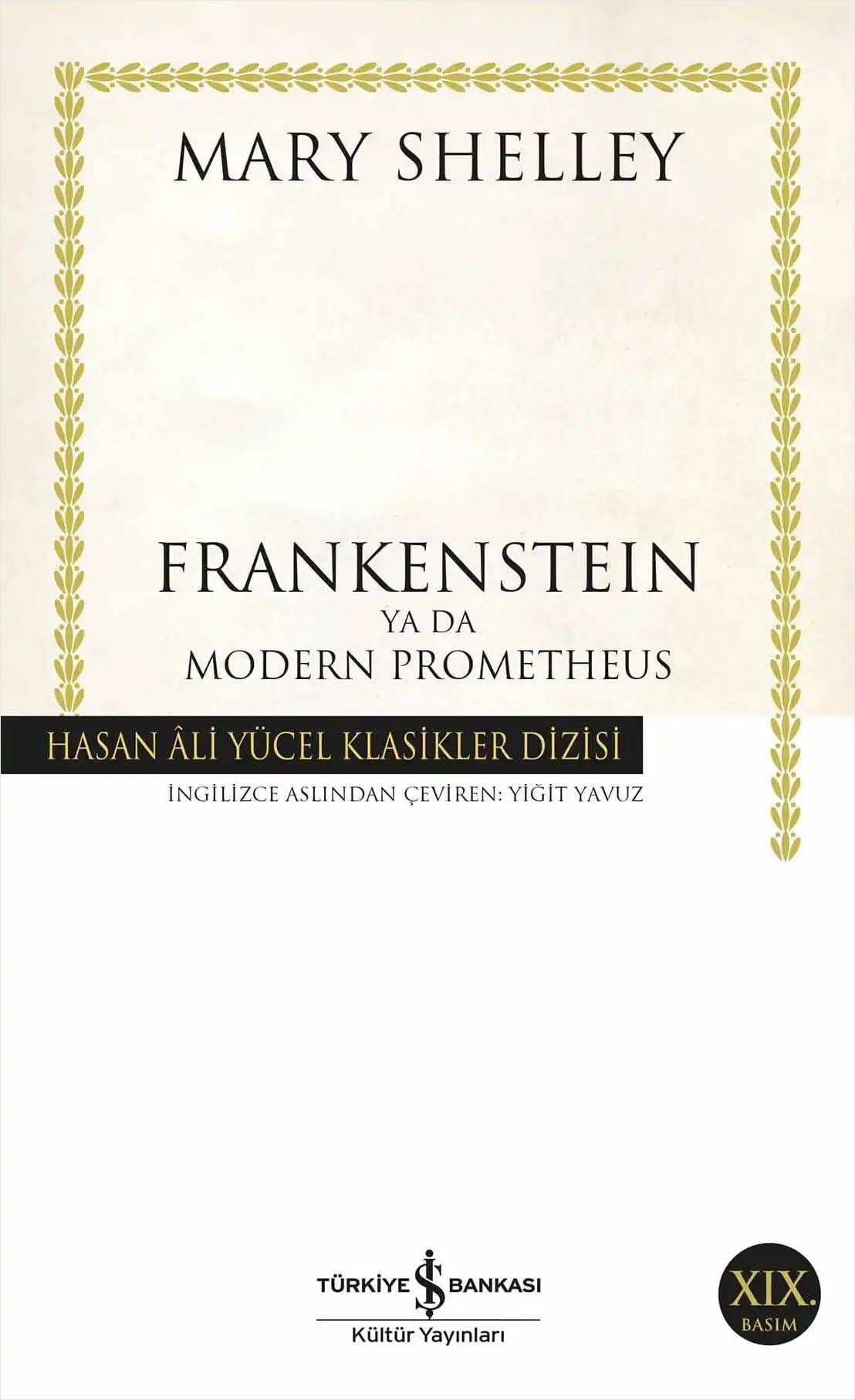 KitapFrankenstein ya da Modern Prometheus: Hasan Ali Yücel Klasikler Dizisi
