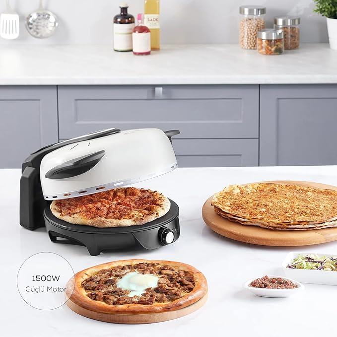 Lahmacun, Pide ve Pizza MakineleriOUTLET Karaca Gastro 10 in 1 Pizza ve Lahmacun Makinesi, Soft Cream