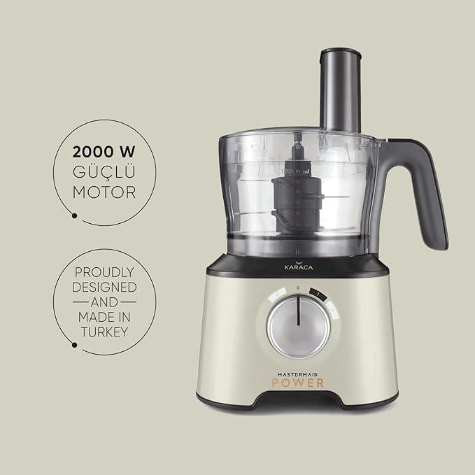 Mutfak RobotlarıOUTLET Karaca Mastermaid Power Essential Soft Cream Gıda Hazırlama Seti 2000w