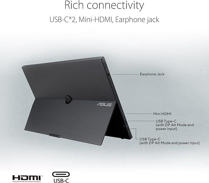 Ofis ve Ev TipiOUTLET ASUS ZENSCREEN MB16AHT 15.6 Taşınabilir USB Monitör IPS 1920x1080 5MS Mini-HDMI USB-C MM 3 Yıl 10 Parmak Dokunmatik, Dahili Batarya, Eyecare Monitör