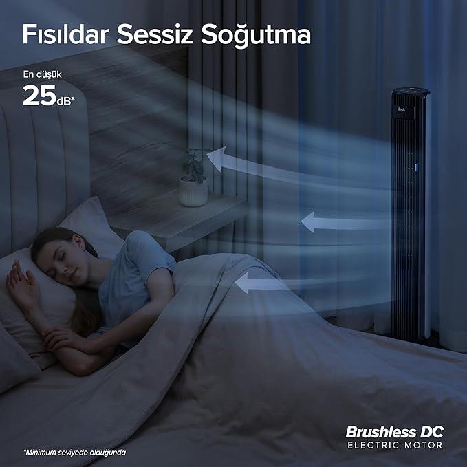 Vantilatörler ve FanlarLevoit Kule Vantilatör İçin Yatak Odası, 7,5 m/s, 23 W, 25 dB Sessiz Sütun, Uzaktan Kumandalı, 12 Hız Kademesi, 4 Mod, Beyaz
