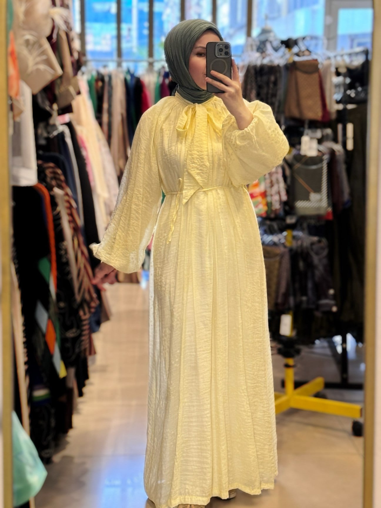 FLORA ELBİSE- SARI