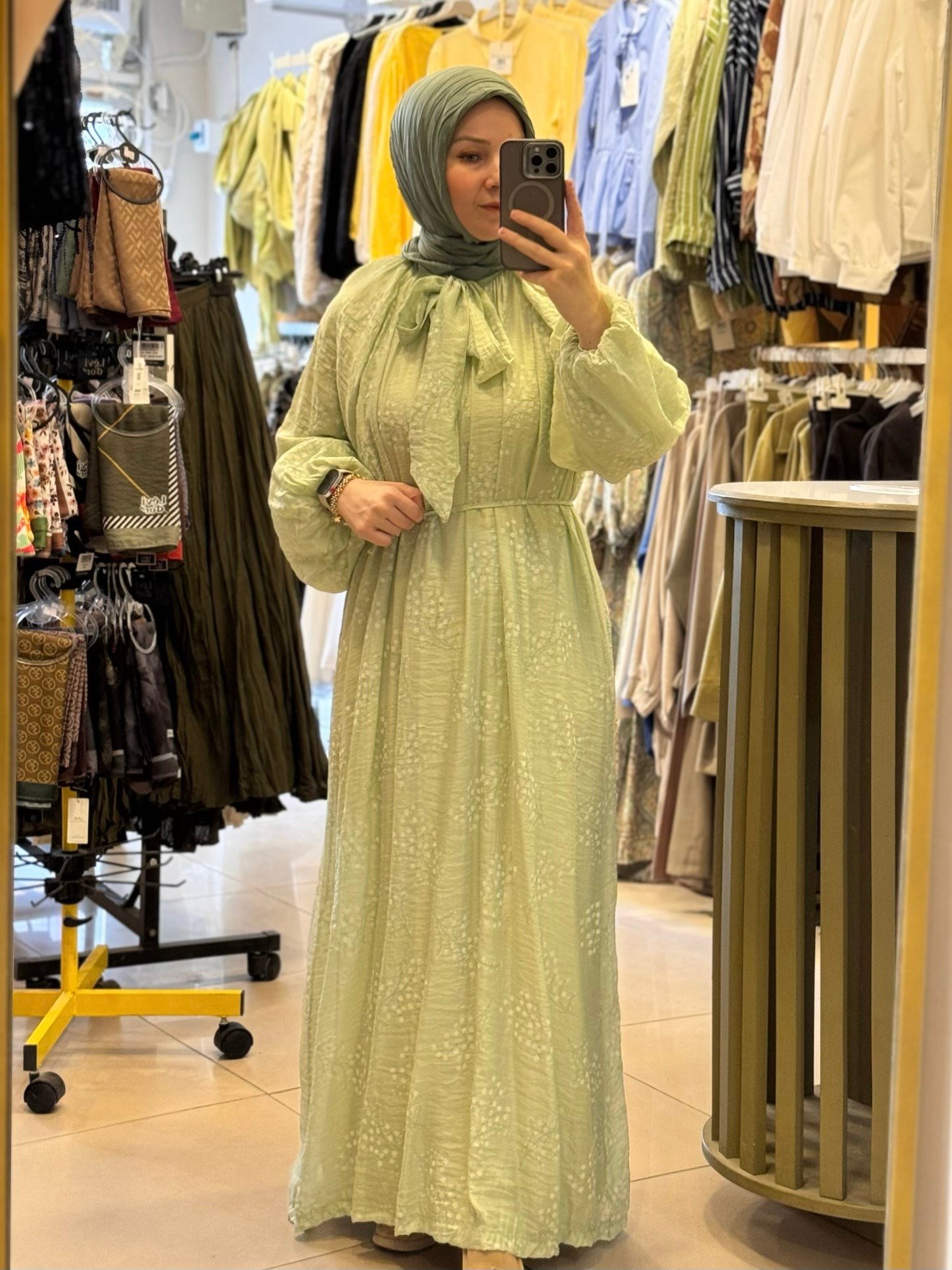FLORA ELBİSE- YEŞİL