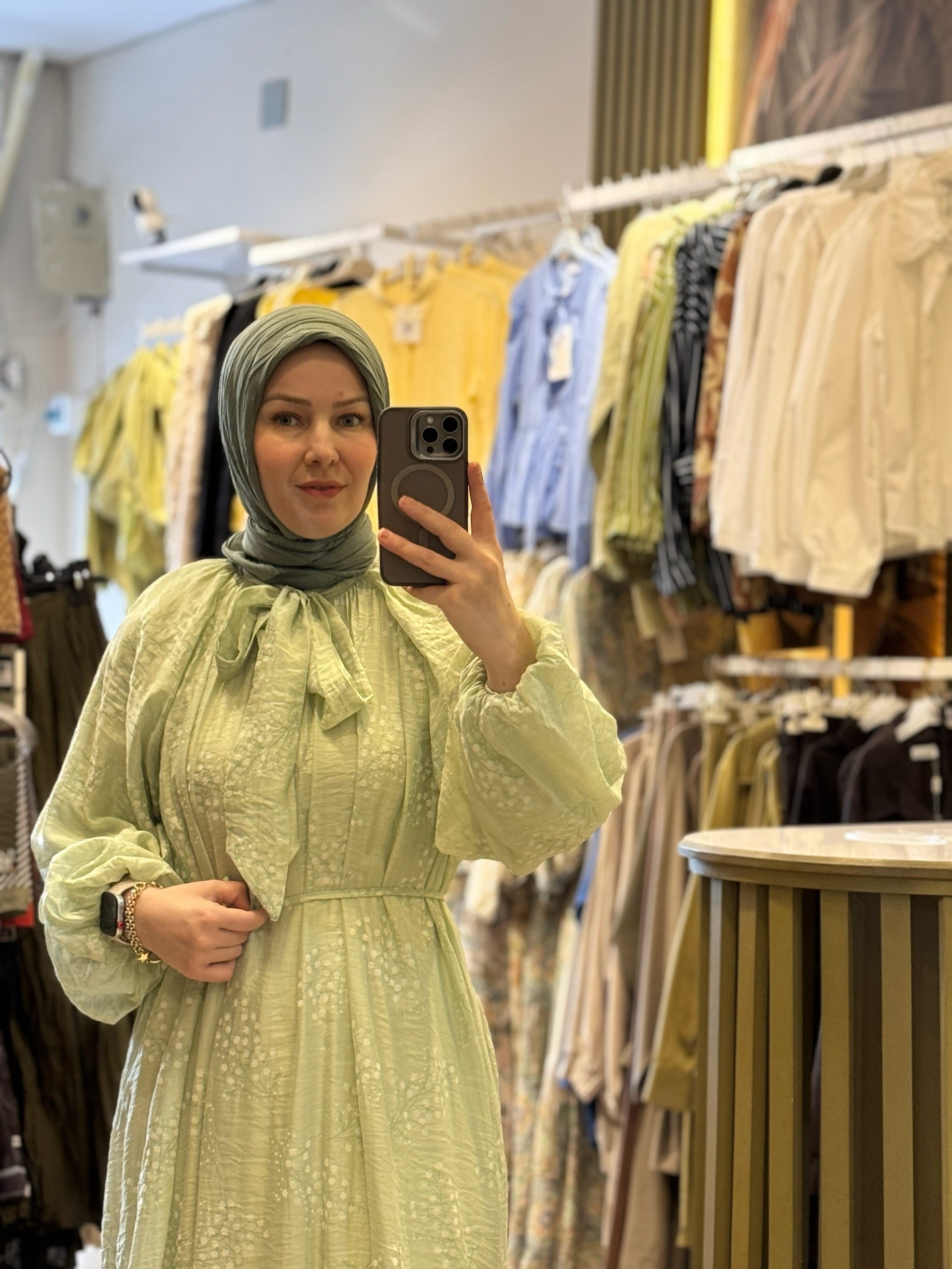FLORA ELBİSE- YEŞİL