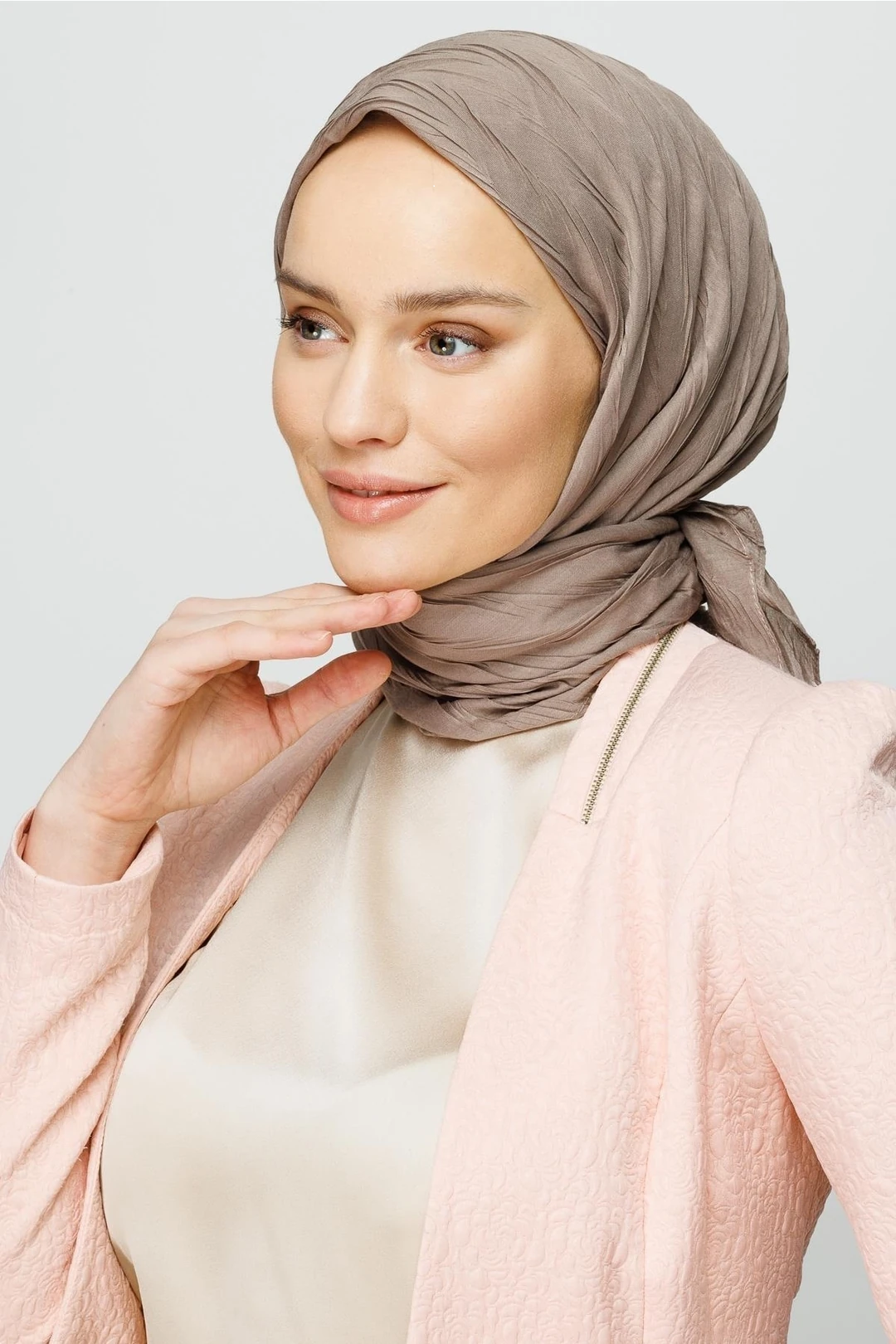 Piliseli Bambu Eşarp- Vizon