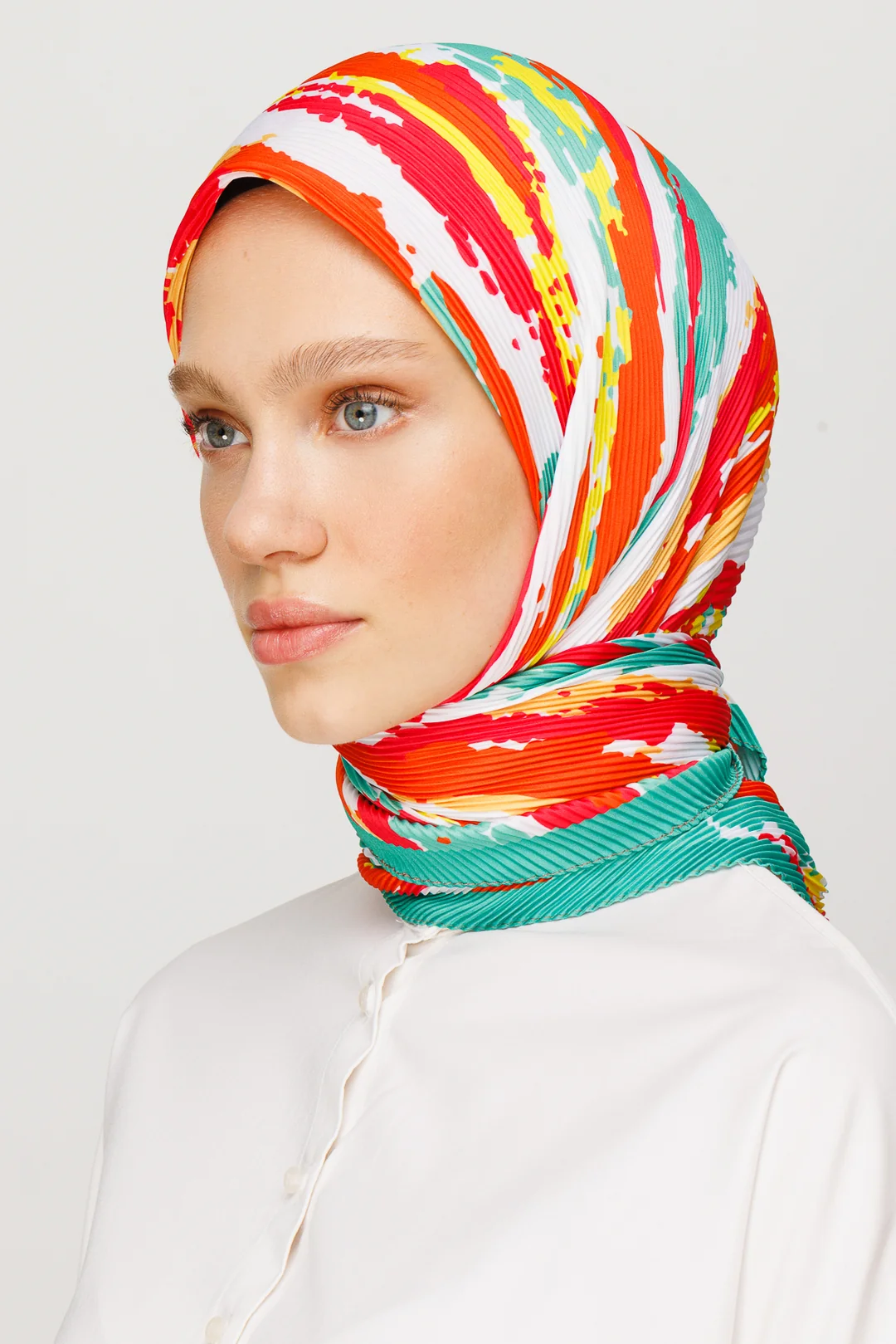 Piliseli Batik Eşarp- mint yeşili